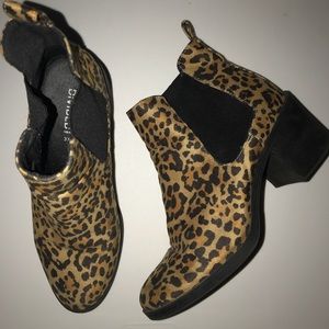 Cheetah print ankle  boots